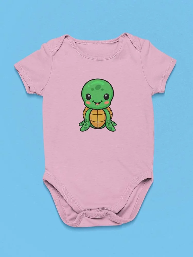 Cute Sea Turtle Cartoon Grin Bodysuit -Image by Shutterstock