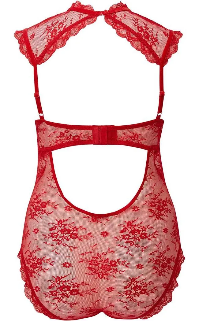 Dark Desire Lace Bodysuit | Scarlet