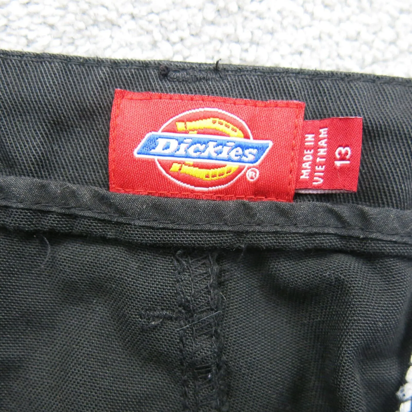 Dickies Mens Chino Pants Wide Leg Mid Rise Pockets Flat Front Black Size 13