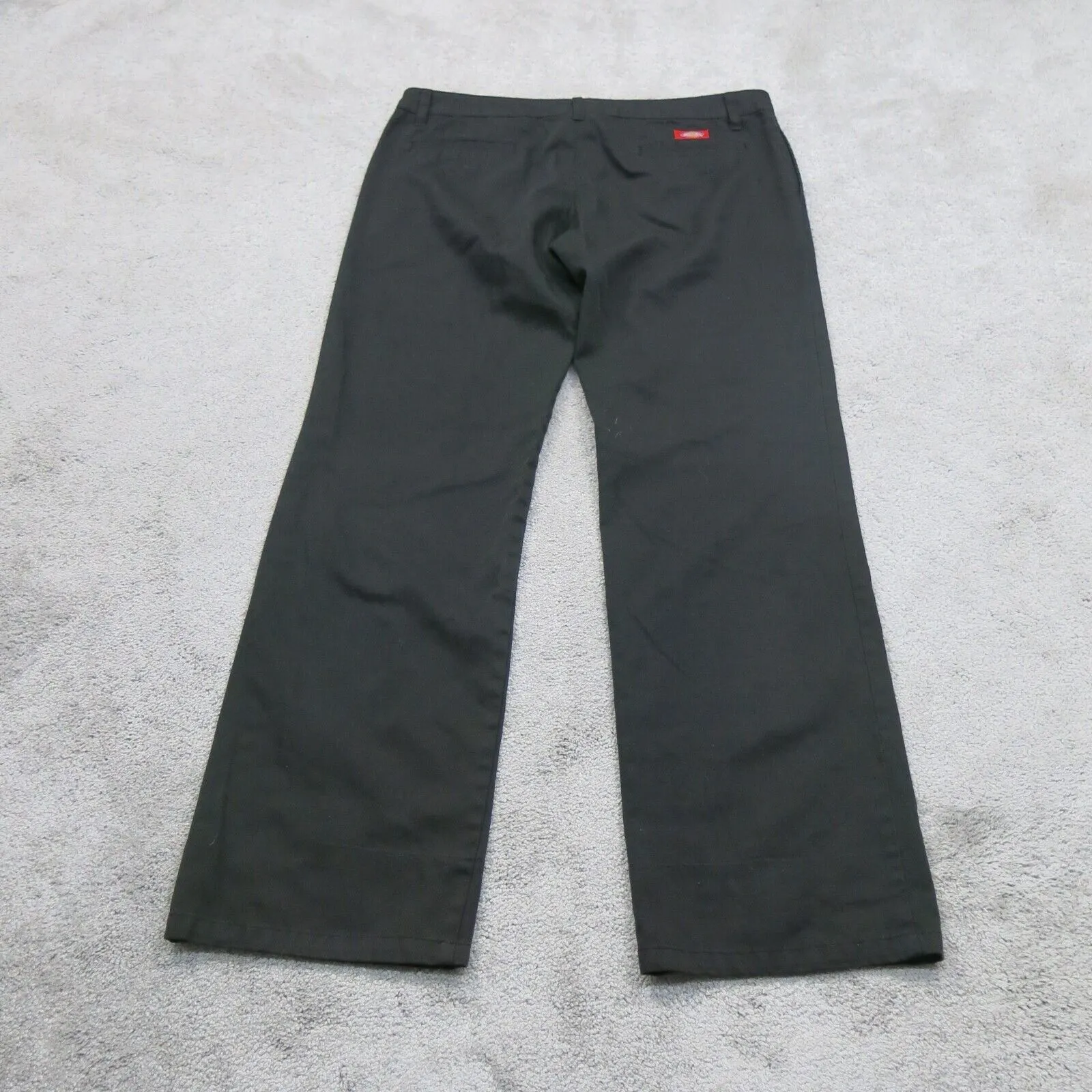 Dickies Mens Chino Pants Wide Leg Mid Rise Pockets Flat Front Black Size 13