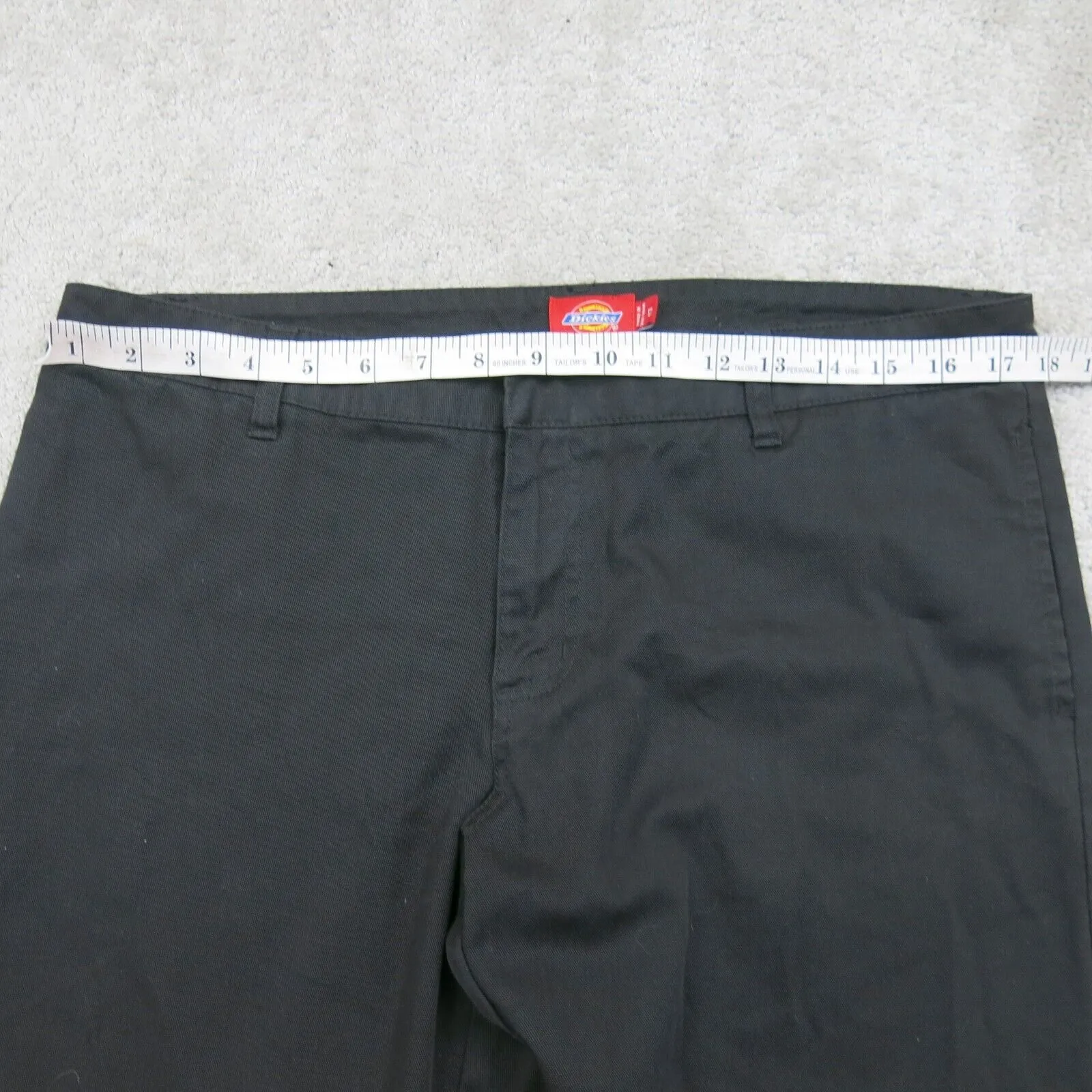 Dickies Mens Chino Pants Wide Leg Mid Rise Pockets Flat Front Black Size 13