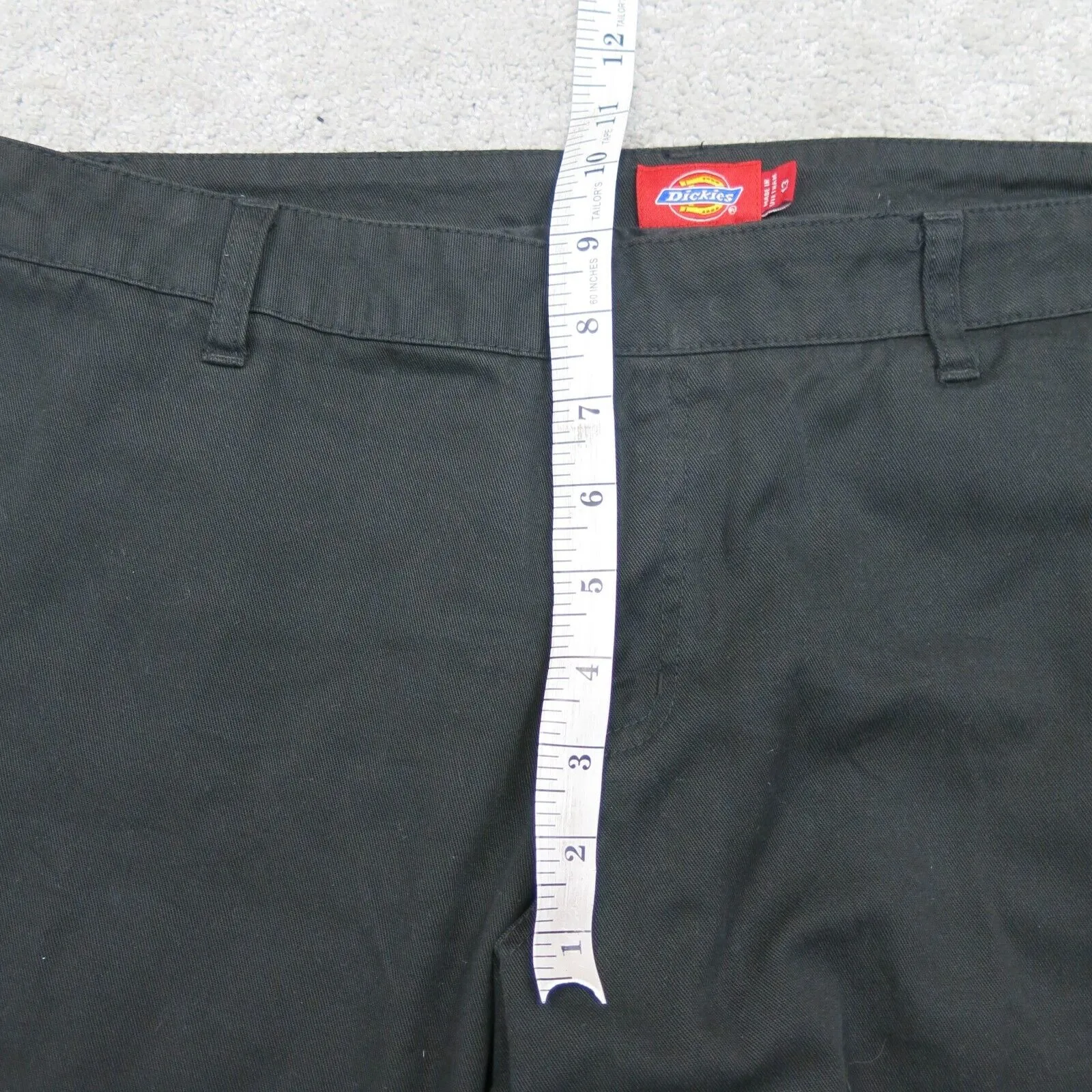 Dickies Mens Chino Pants Wide Leg Mid Rise Pockets Flat Front Black Size 13