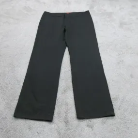 Dickies Mens Chino Pants Wide Leg Mid Rise Pockets Flat Front Black Size 13