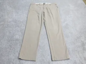 Dockers Mens Straight Leg Chino Pant Slim Fit Mid Rise Pockets Gray Size W36XL30