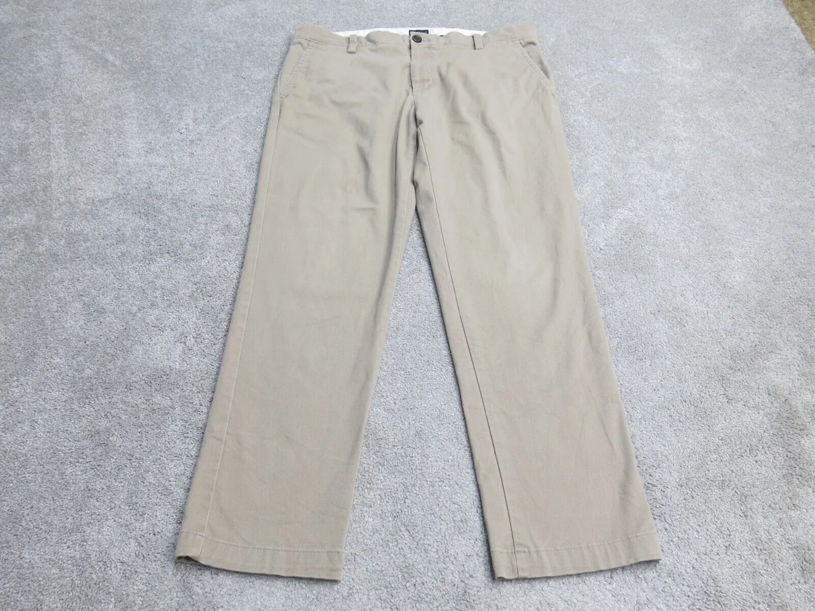 Dockers Mens Straight Leg Chino Pant Slim Fit Mid Rise Pockets Gray Size W36XL30