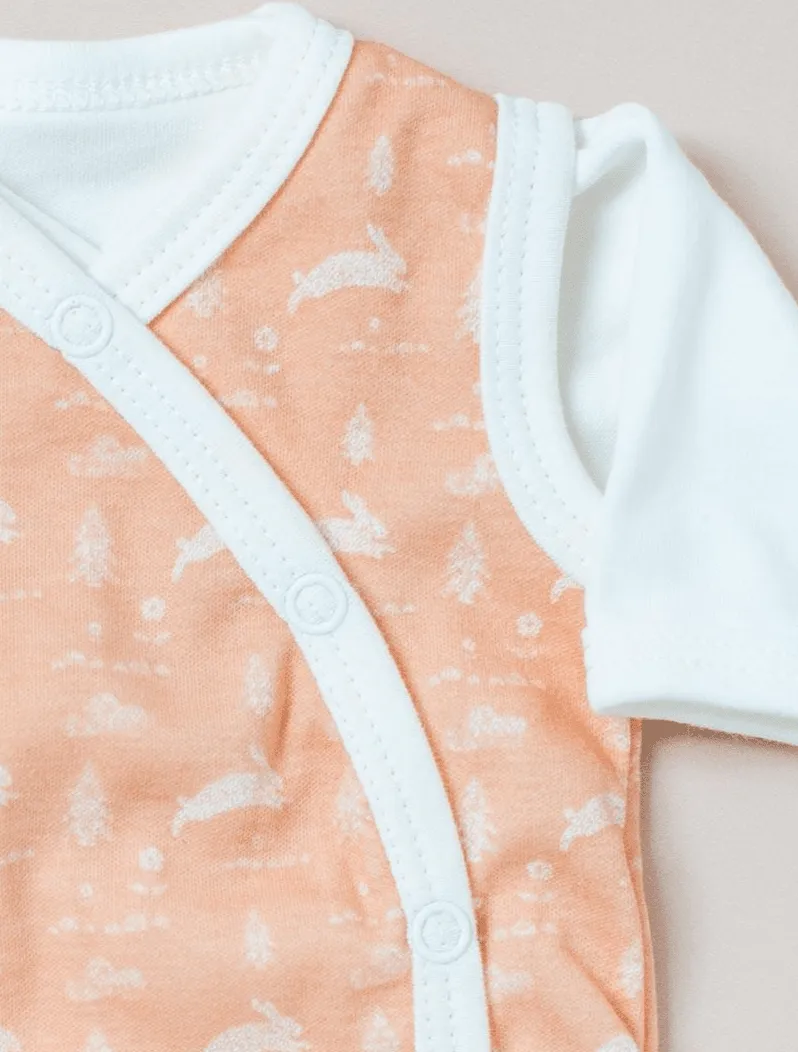 Dungaree & Top Set, Leaping Bunnies, Premium 100% Organic Cotton