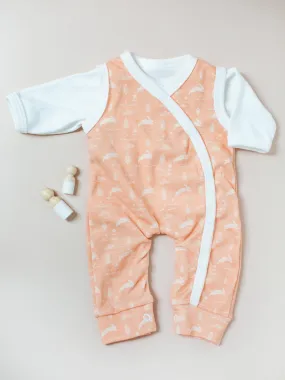 Dungaree & Top Set, Leaping Bunnies, Premium 100% Organic Cotton