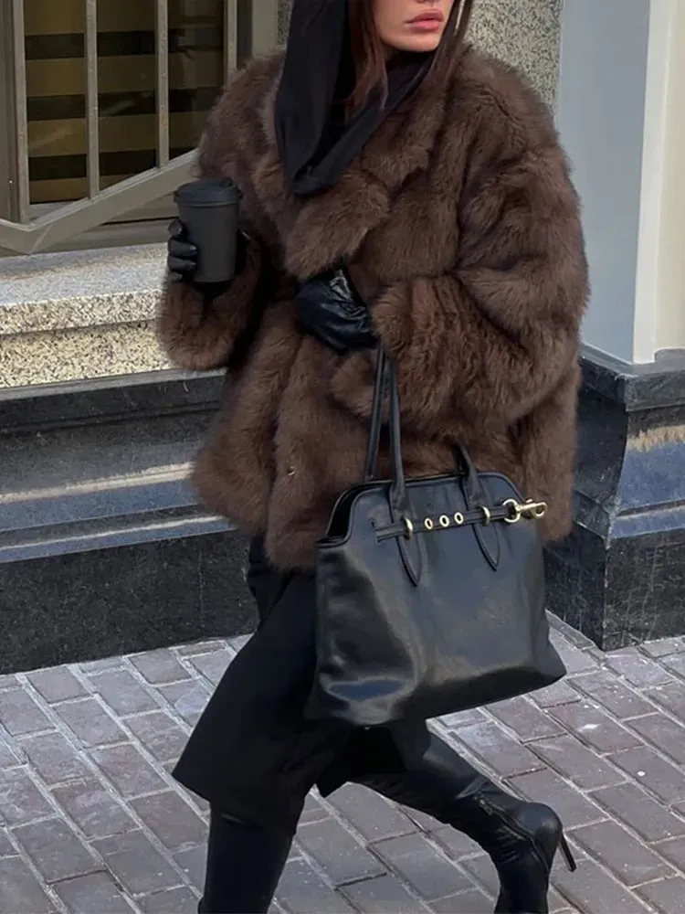 Elisabeth faux fur coat chic cropped fur jacket