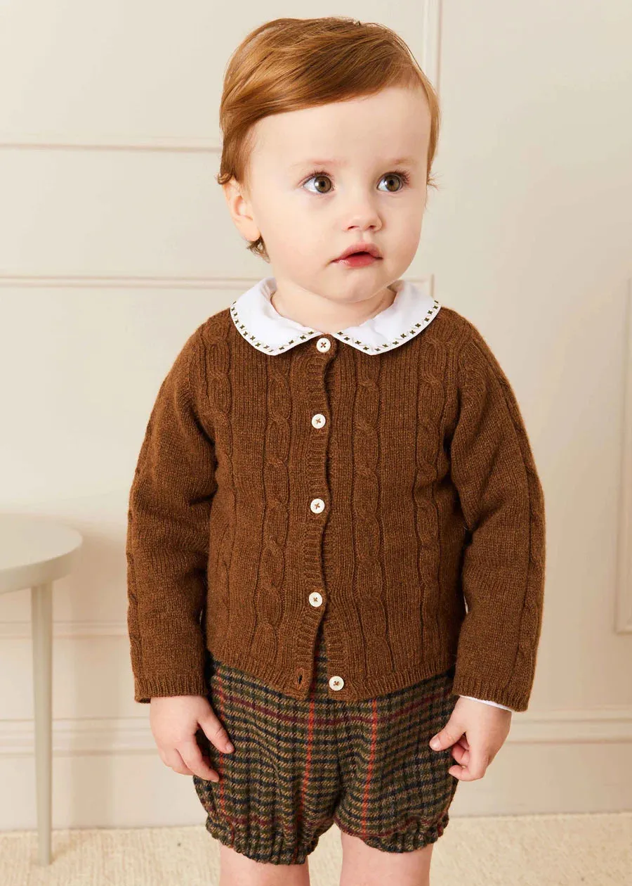 Embroidered Polo Collar Bodysuit in White (0mths-2yrs)