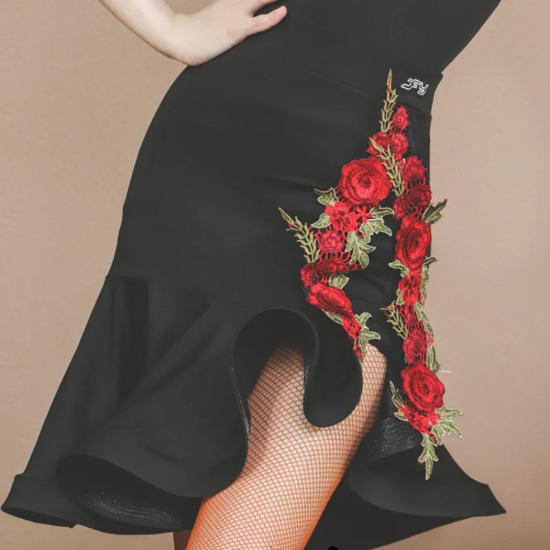 Embroidery Latin Dance Skirt