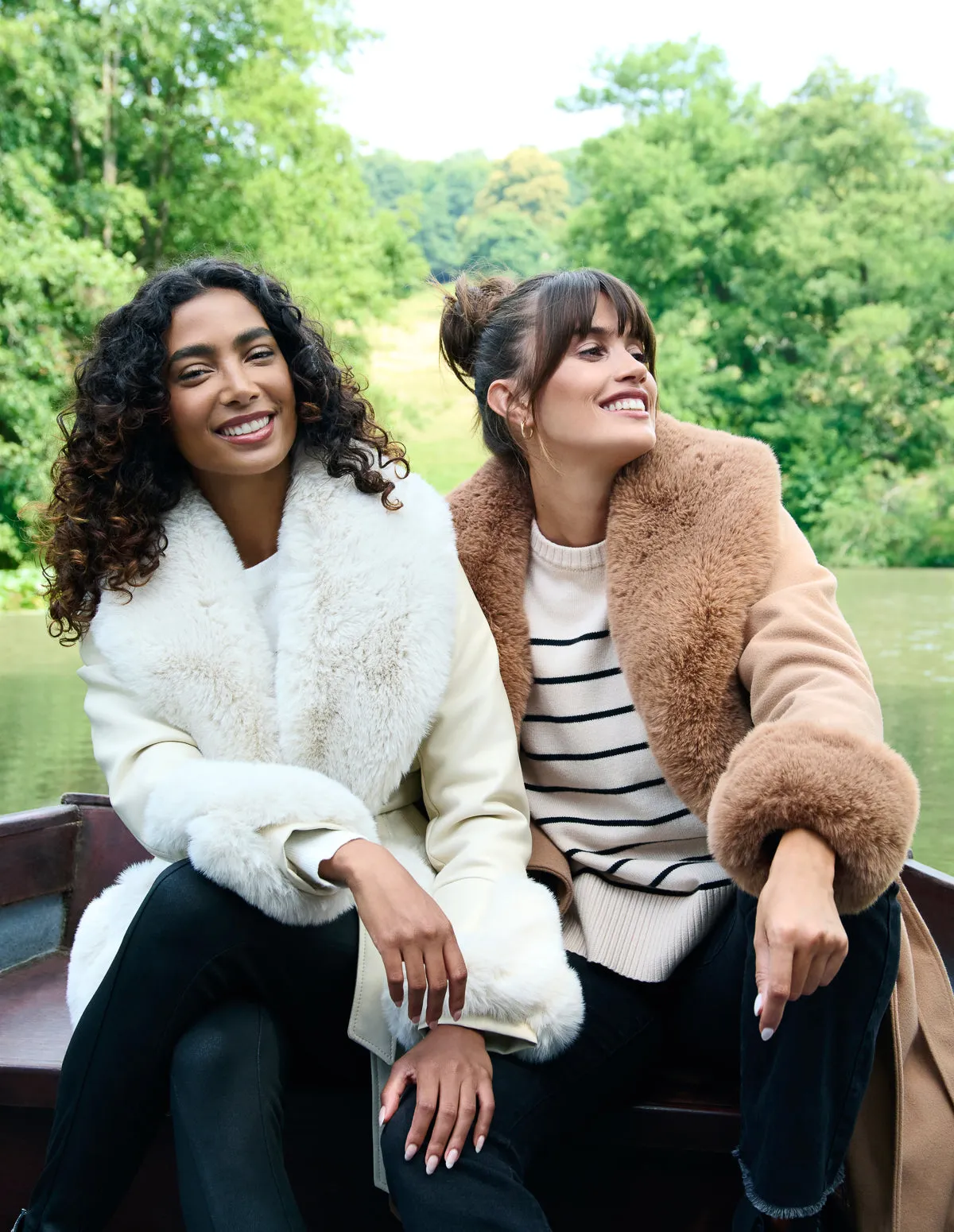 Faux Fur Belted Coat