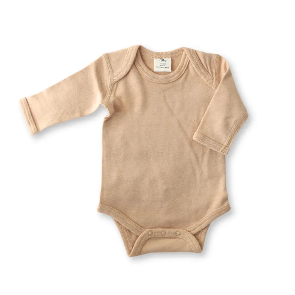 Fibre for Good Undyed Organic Cotton Long Sleeve Bodysuit