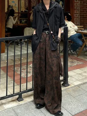 Flower Wide Leg Pants YMN0018