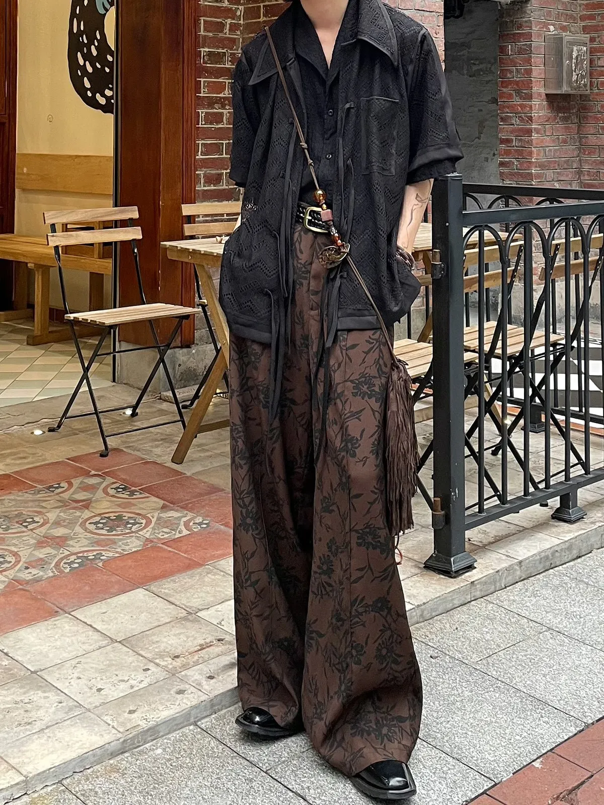 Flower Wide Leg Pants YMN0018