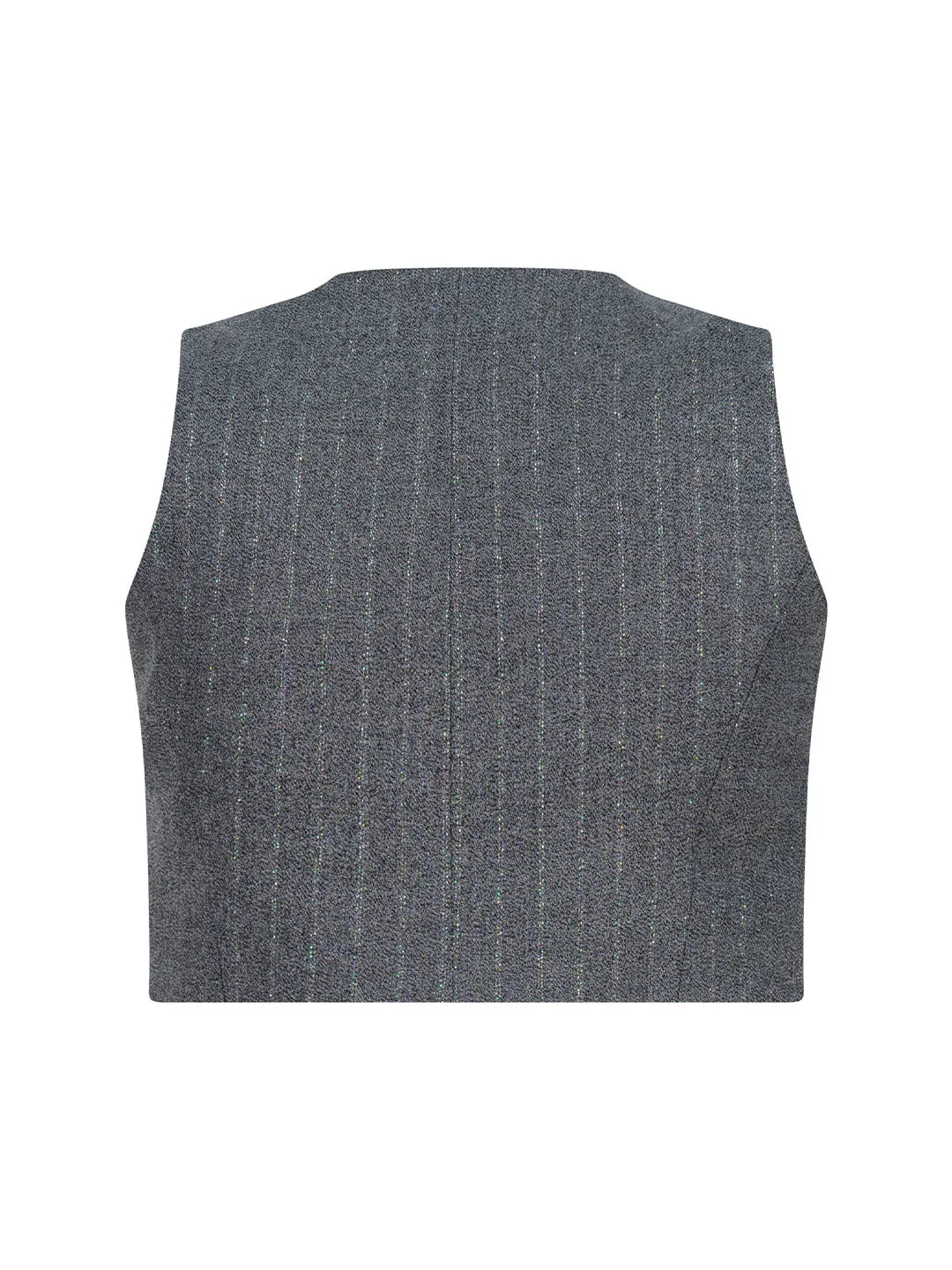 Fun & Fun gilet kids grigio con bottoni in strass