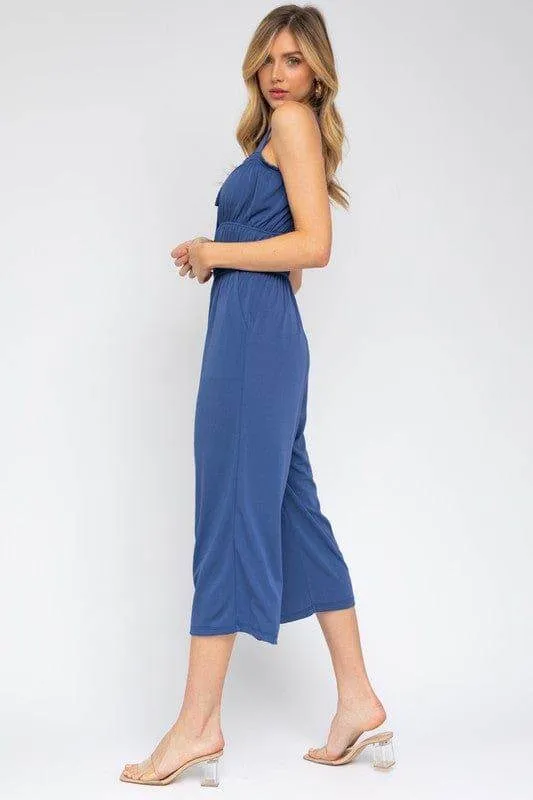 Gilli | Sleeveless Drawstring Cropped Jumpsuit