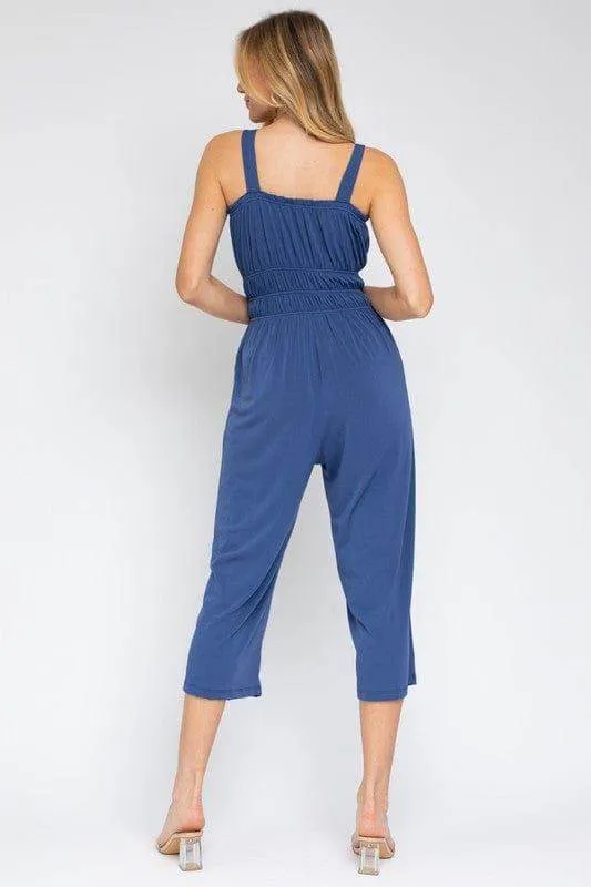 Gilli | Sleeveless Drawstring Cropped Jumpsuit