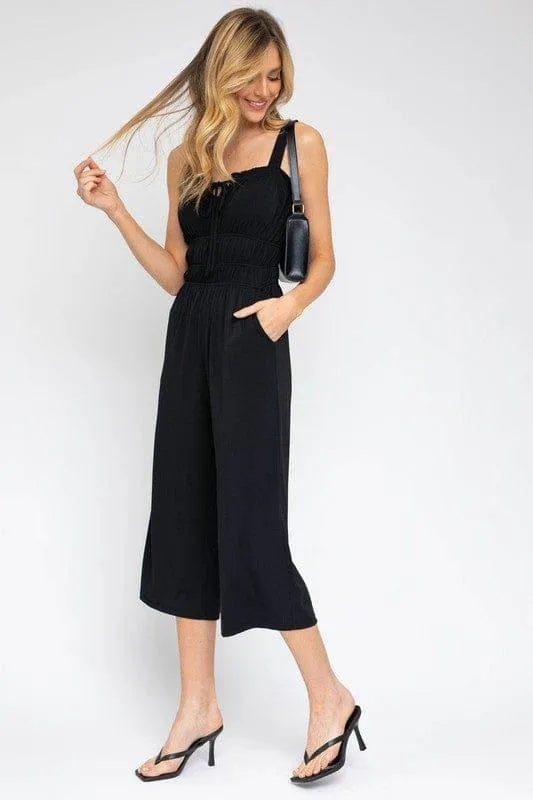 Gilli | Sleeveless Drawstring Cropped Jumpsuit