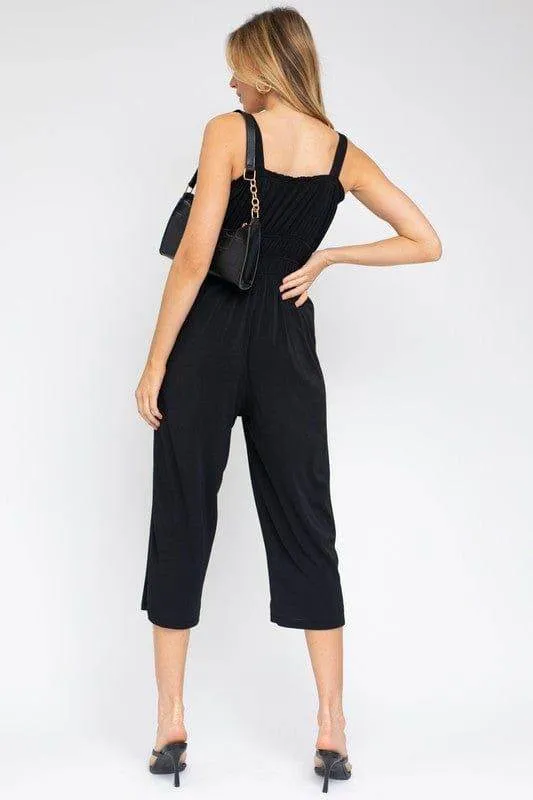 Gilli | Sleeveless Drawstring Cropped Jumpsuit