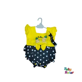 Girl Body Suit In Summer Stuff (Yellow)