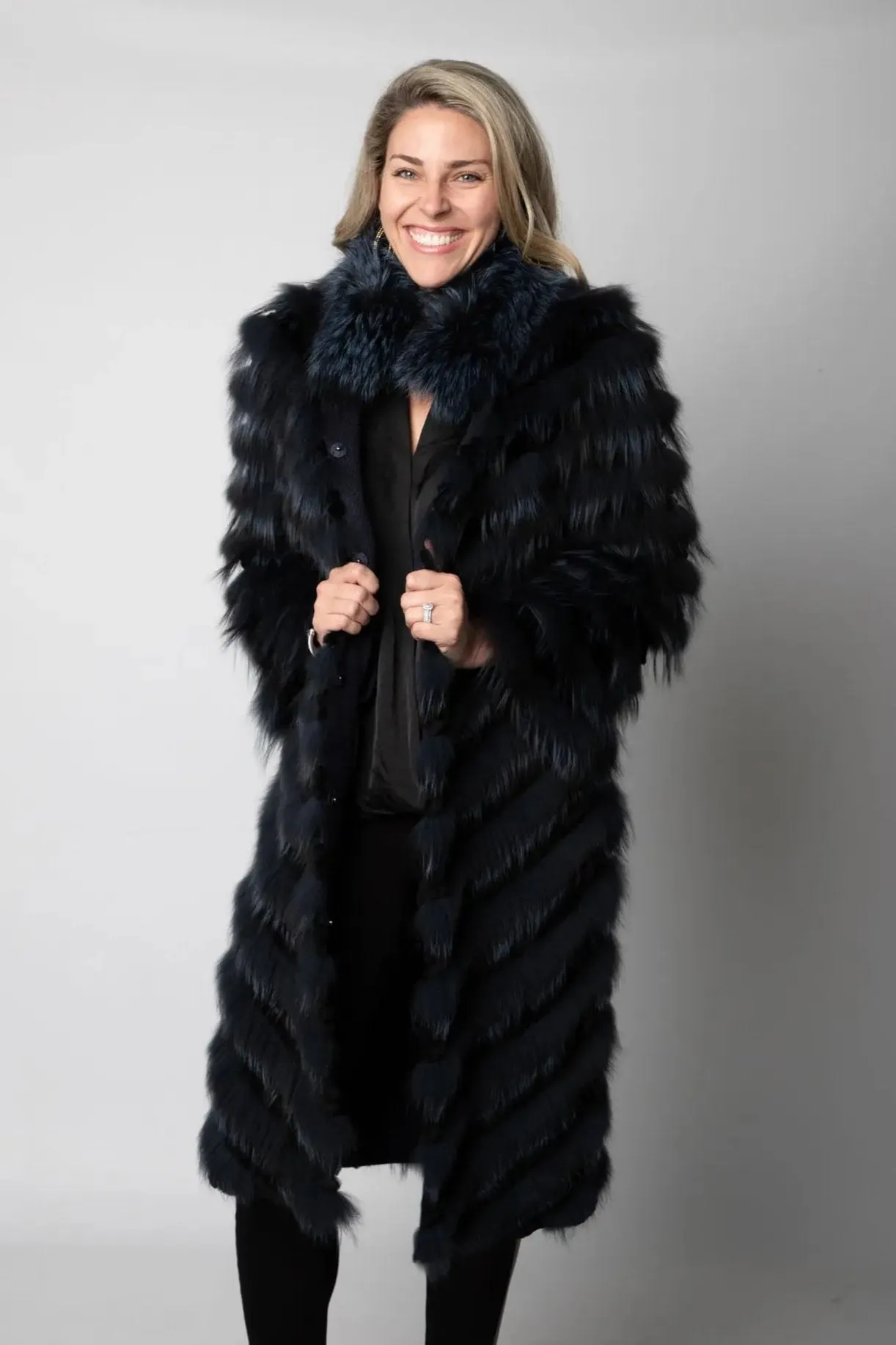 Gorgeous Fox/Rex Long Layered Coat