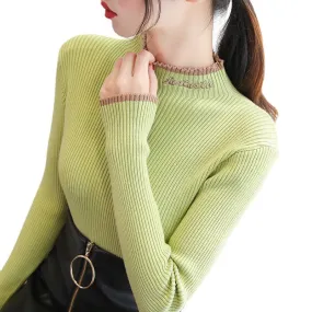 Half Turtleneck Western-style Knitted Sweater