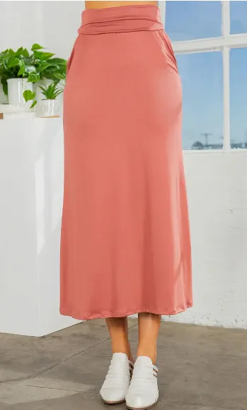 High Waist Skirt with pockets