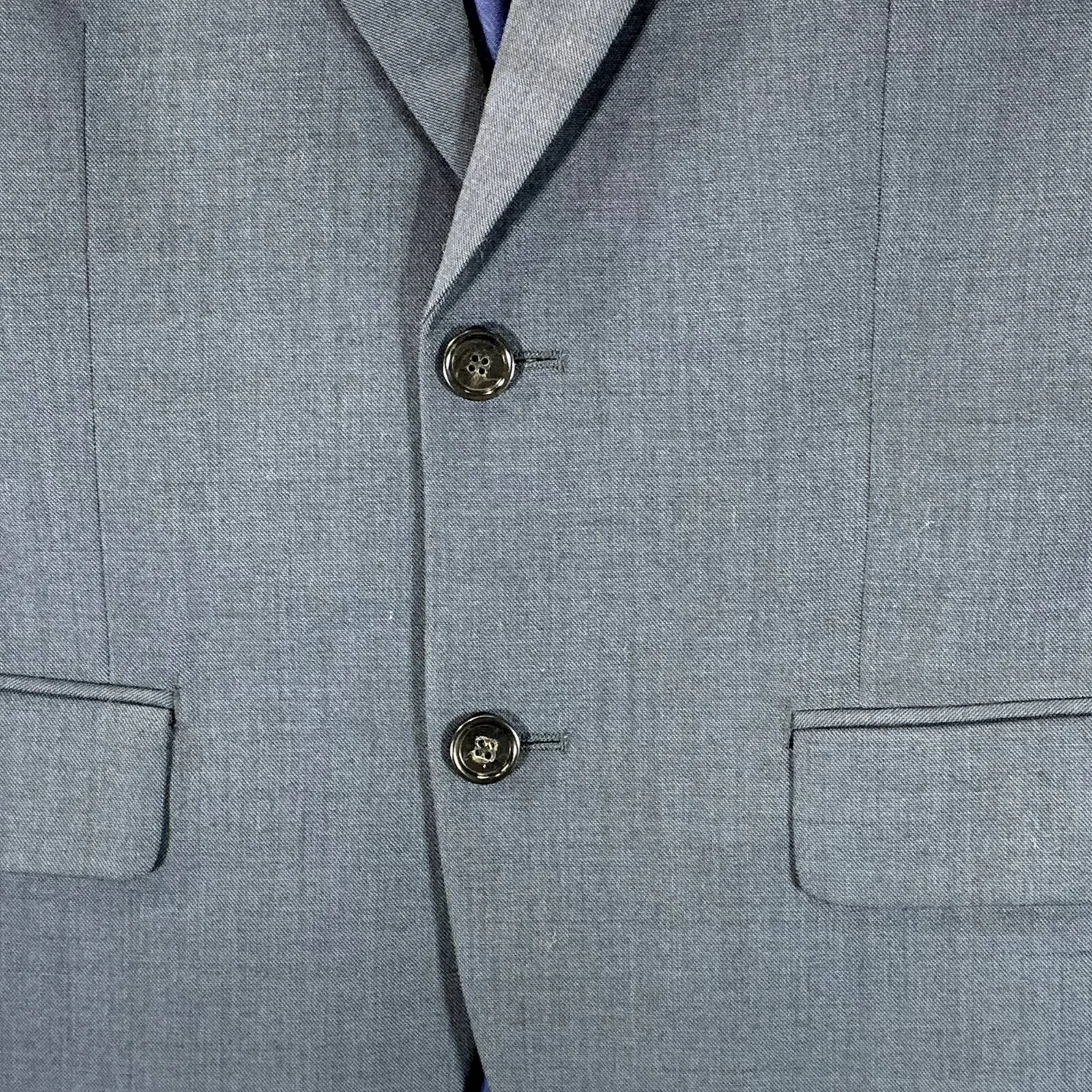 INDOCHINO Men's Blue Two-Button Long-Sleeve Suit Jacket SZ N/A