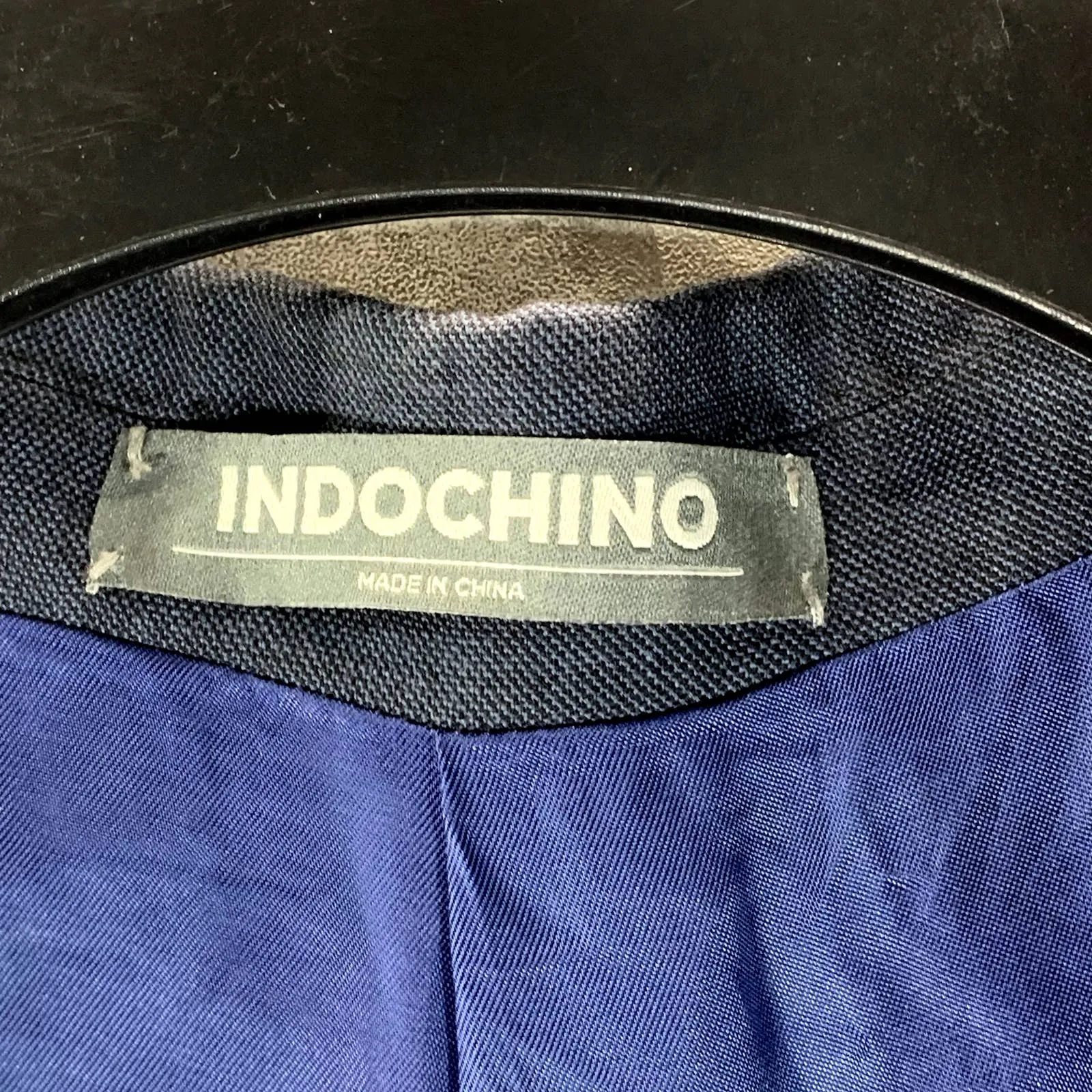 INDOCHINO Men's Blue Two-Button Long-Sleeve Suit Jacket SZ N/A