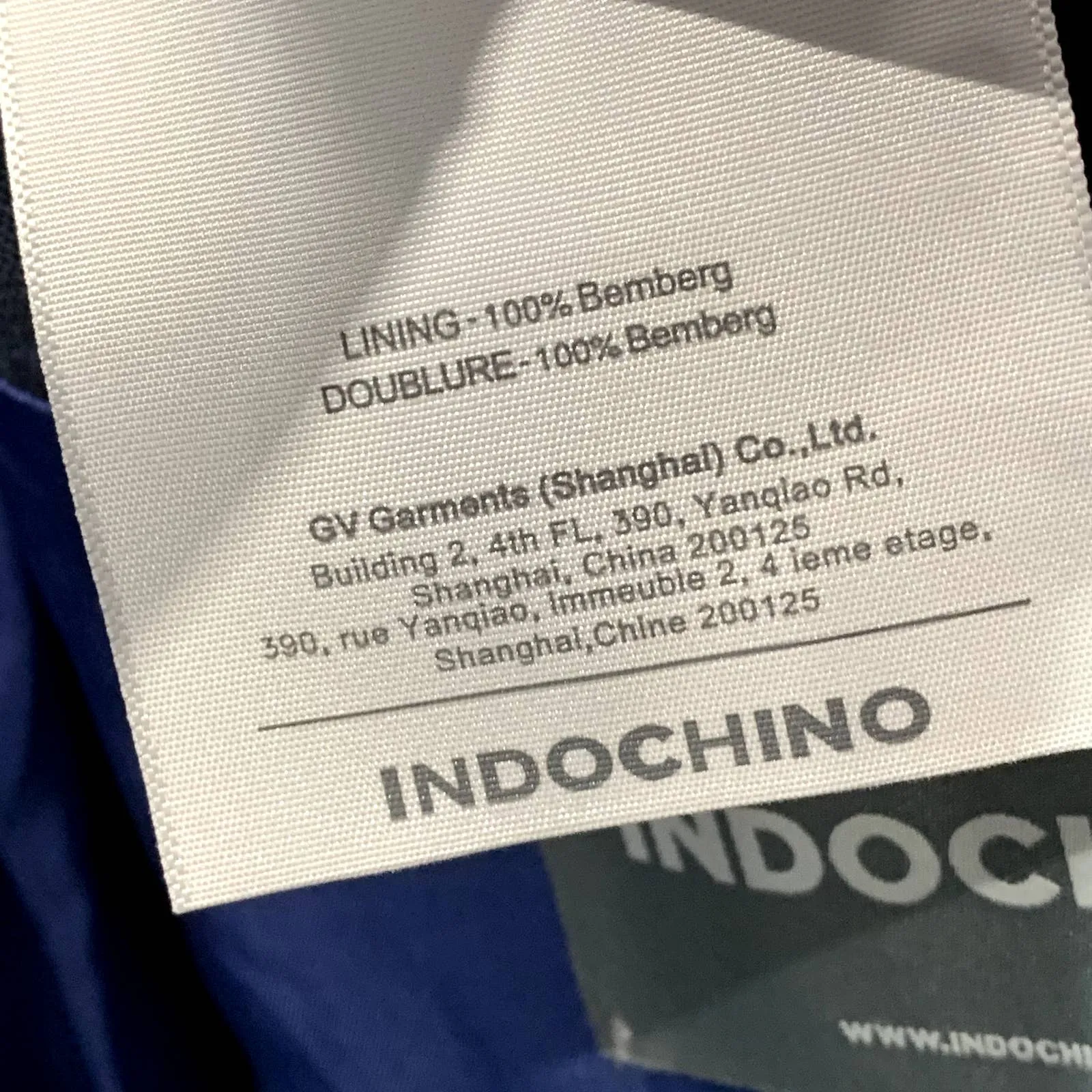 INDOCHINO Men's Blue Two-Button Long-Sleeve Suit Jacket SZ N/A