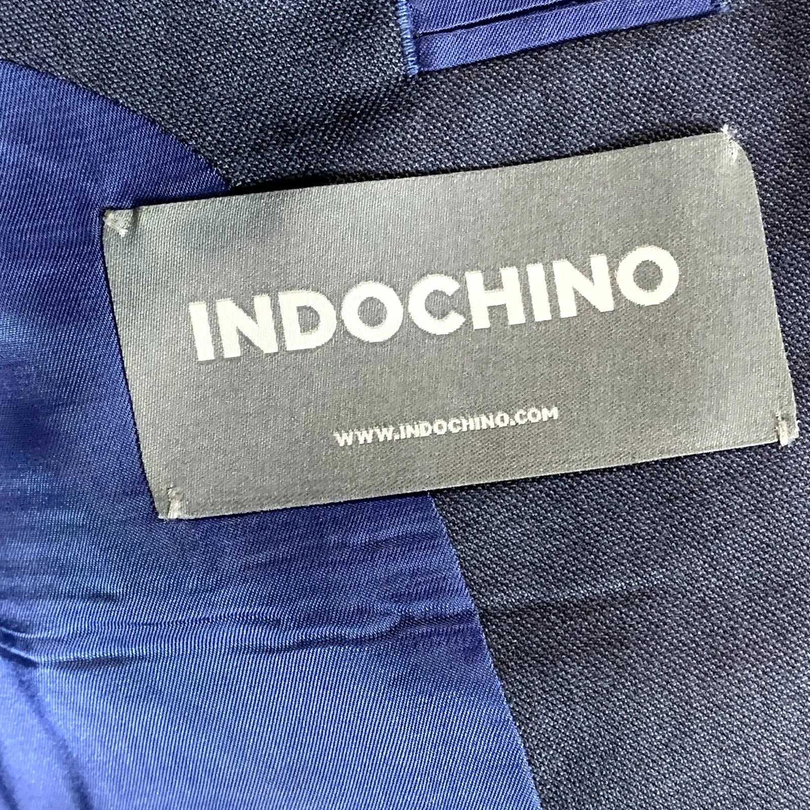 INDOCHINO Men's Blue Two-Button Long-Sleeve Suit Jacket SZ N/A