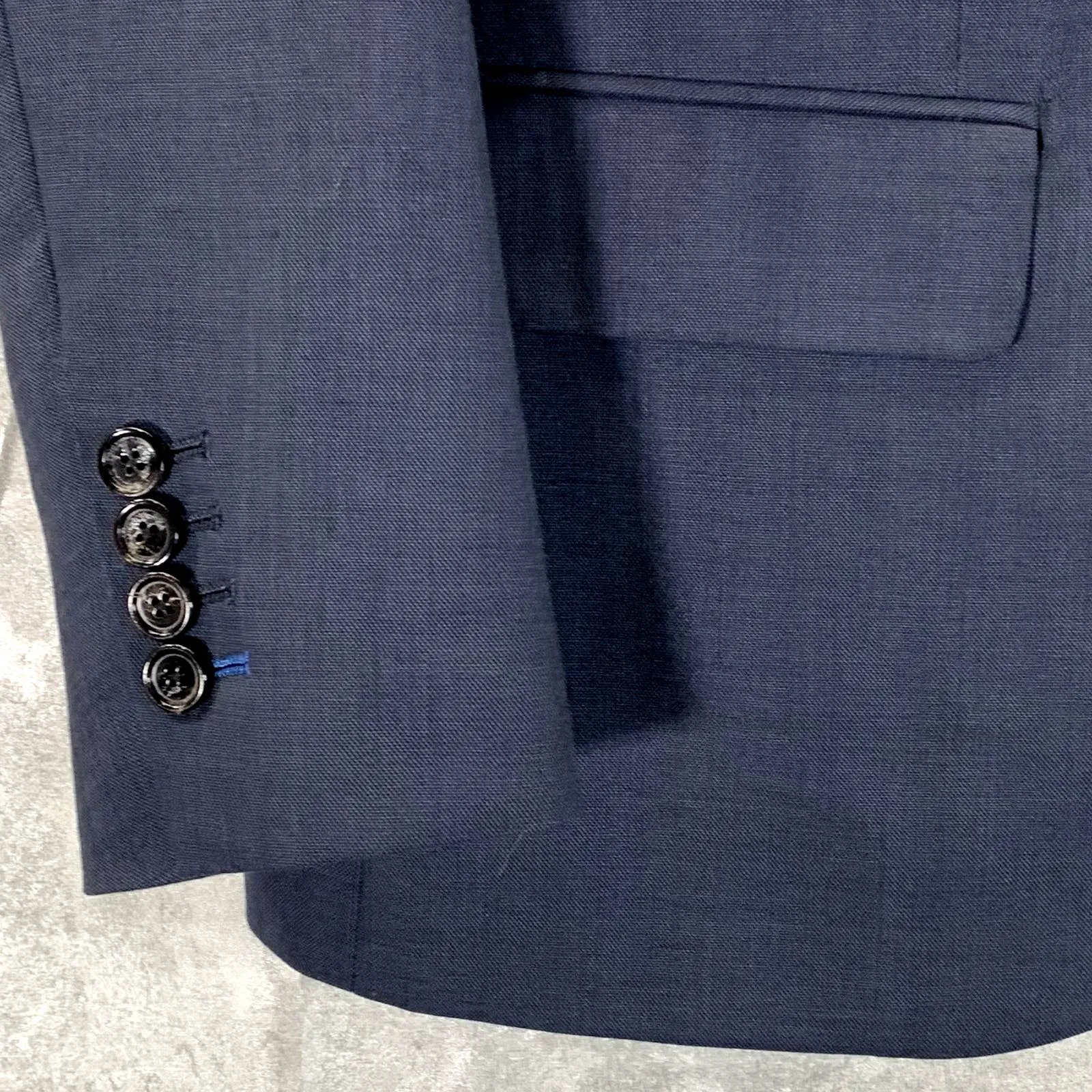 INDOCHINO Men's Blue Two-Button Long-Sleeve Suit Jacket SZ N/A