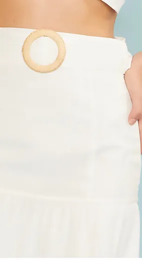 Ivory Ruffle Maxi Skirt