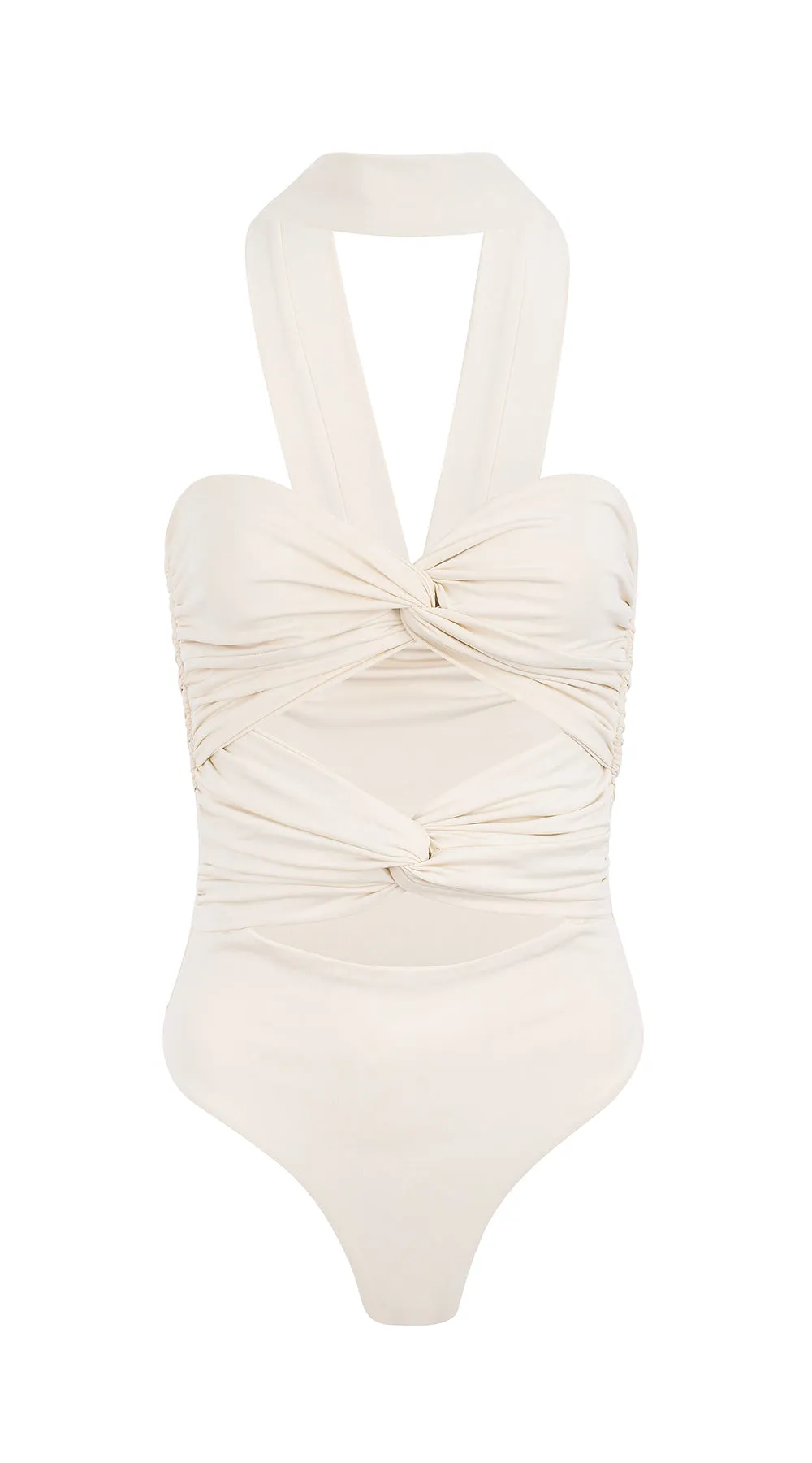 IZABEL draped cut-out bodysuit