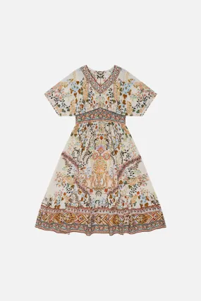 KIDS RELAXED SHIRRED WAIST DRESS 4-10 IN HONOUR OF HEIRLOOMS