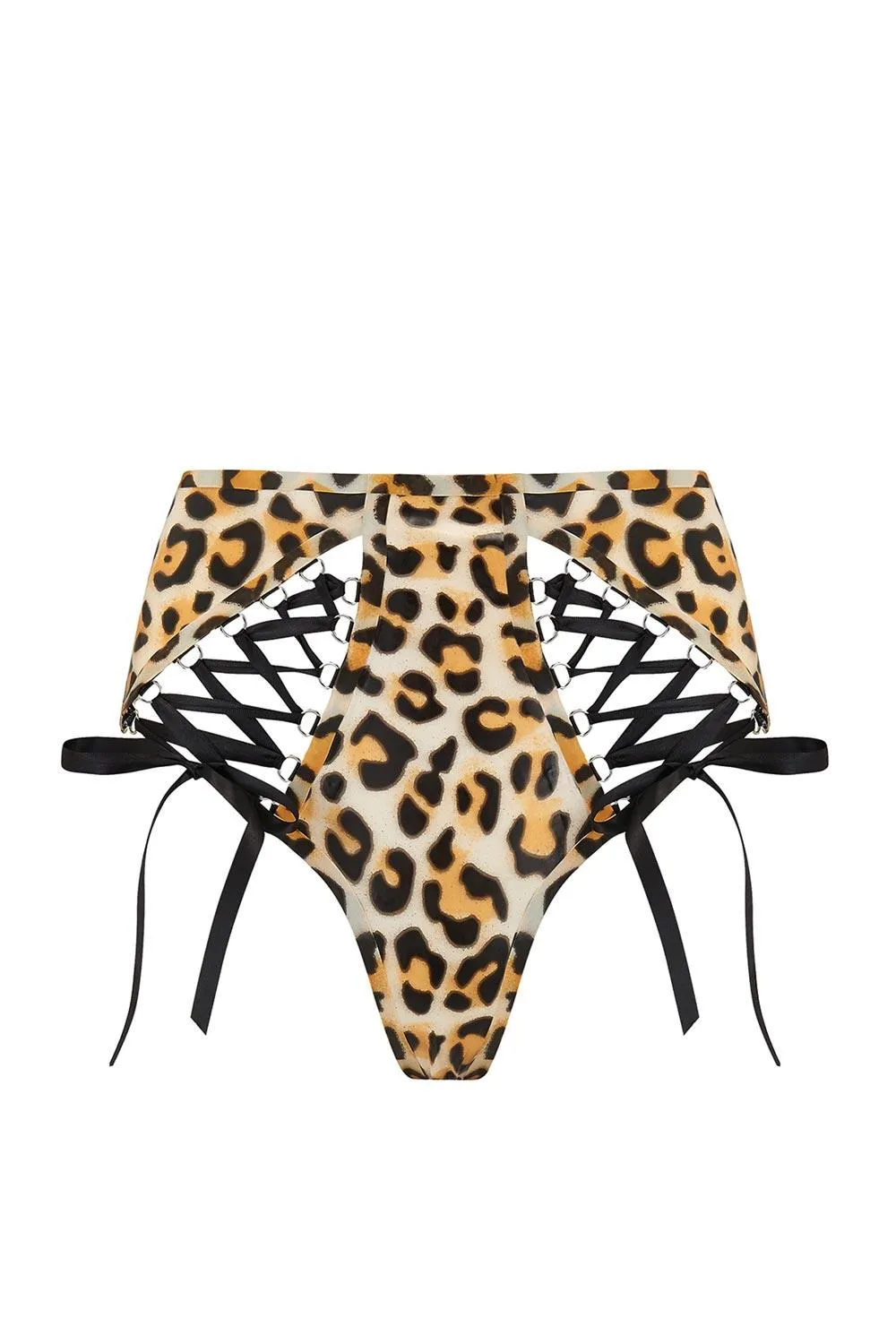 Lambda Leopard Latex Lace Knicker