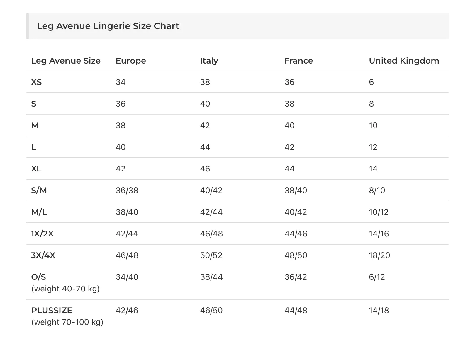 Leg Avenue Crystalized Long Sleeve Body Plus Size UK 18 to 22