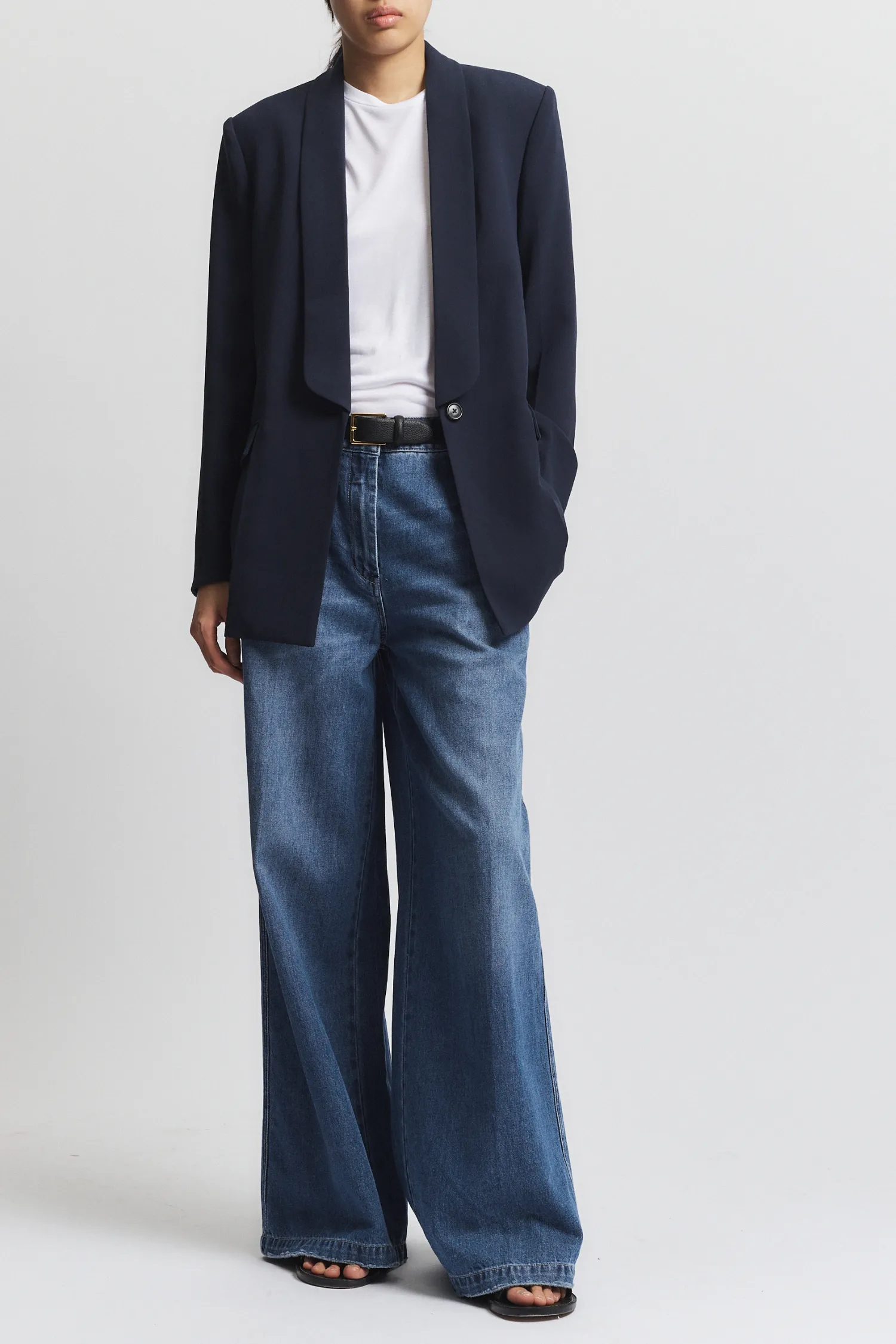 Lennox Everyday Blazer, Navy Crepe