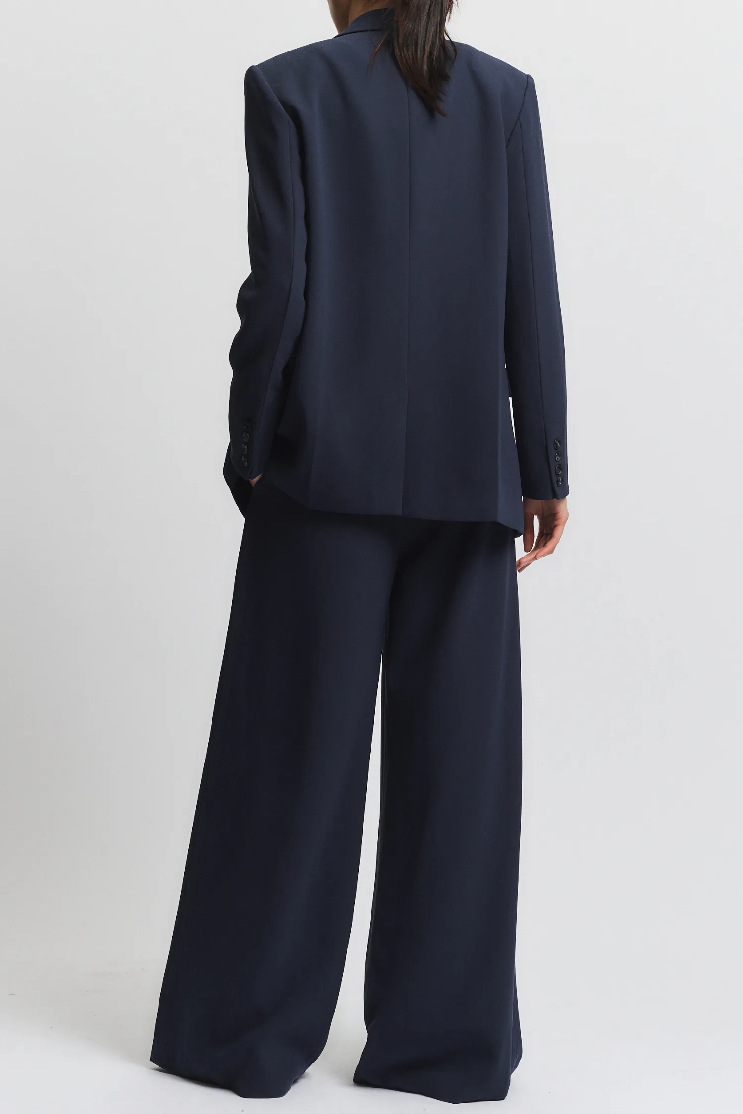 Lennox Everyday Blazer, Navy Crepe