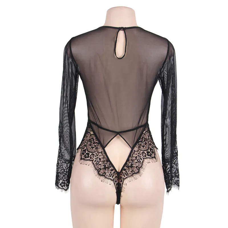 LILY Long Sleeve Lace Bodysuit