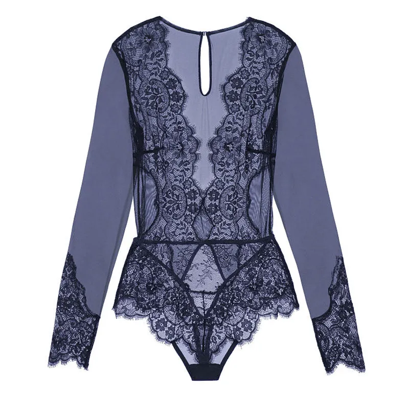 LILY Long Sleeve Lace Bodysuit