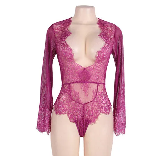 LILY Long Sleeve Lace Bodysuit