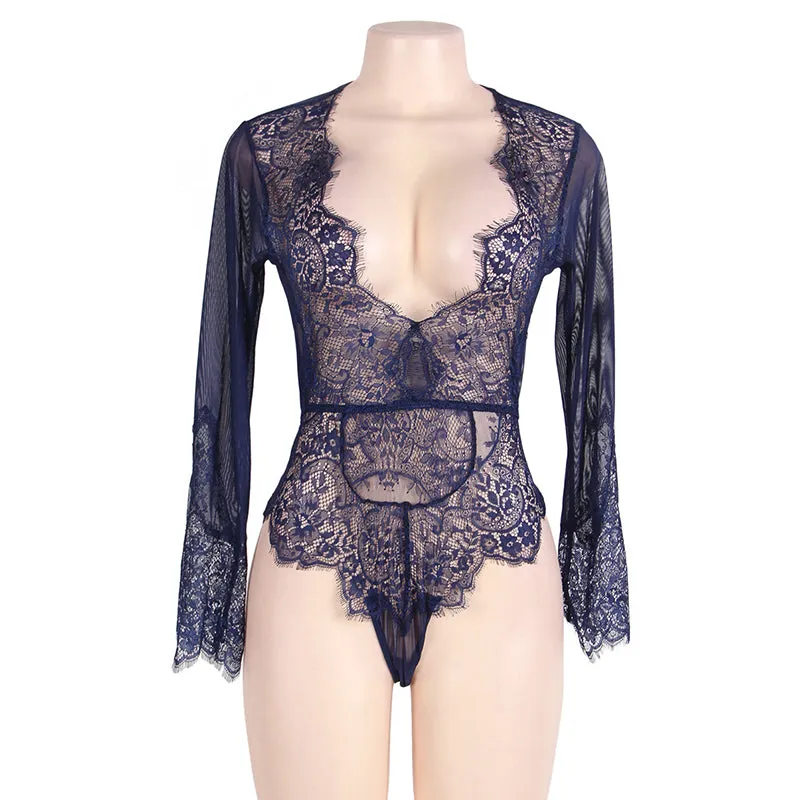 LILY Long Sleeve Lace Bodysuit