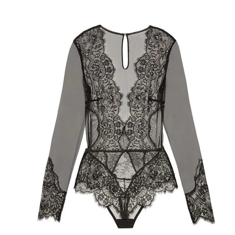 LILY Long Sleeve Lace Bodysuit