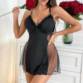 Lingerie Sets For Women Sexy Dress See Through Underwear Set Ladies Babydoll Lingerie's Women's Lace Lingerie Sets Solid Sleepwear Nightwear Underwear Female Naughty&nbsp;