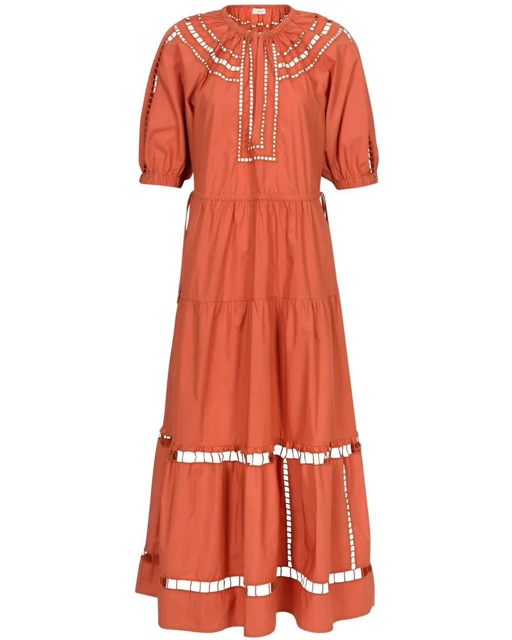 Lipstick Embroidered Maryn Maxi Dress
