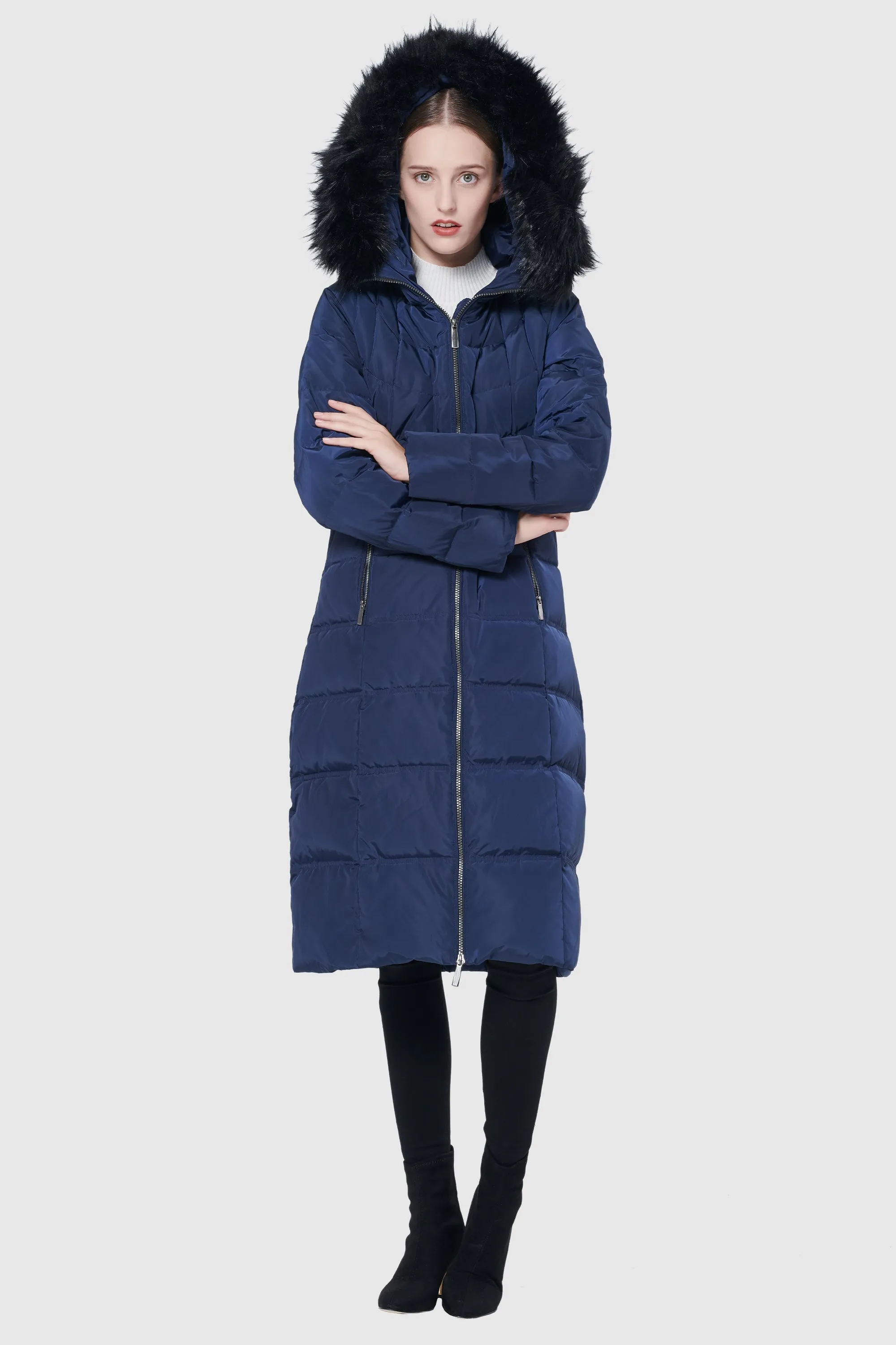 Maxi Thickened Hooded Down Jacket