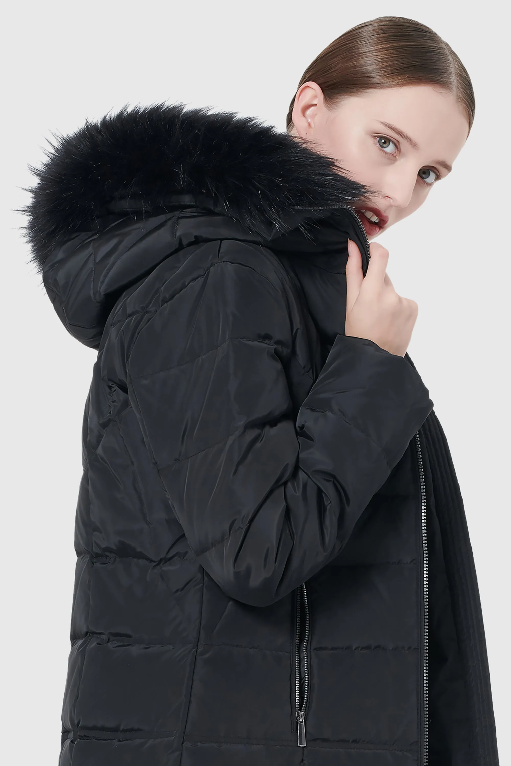 Maxi Thickened Hooded Down Jacket