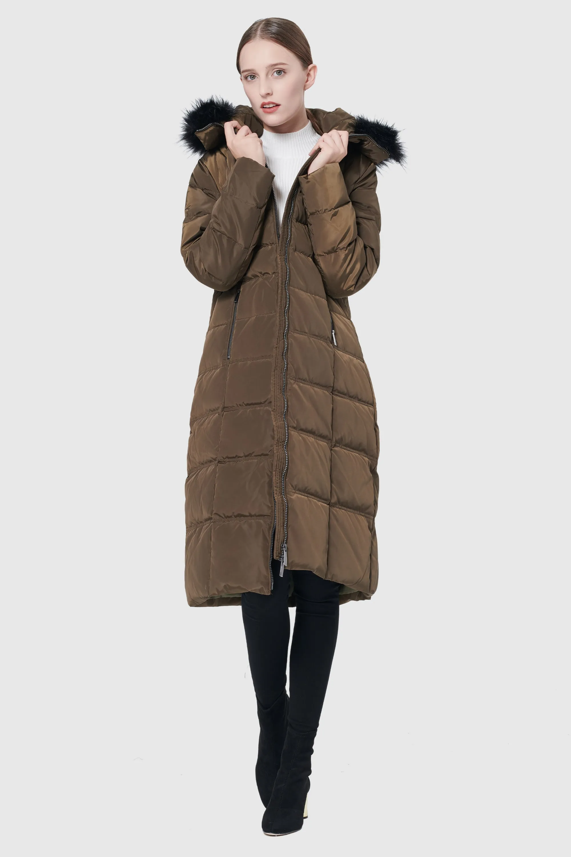 Maxi Thickened Hooded Down Jacket