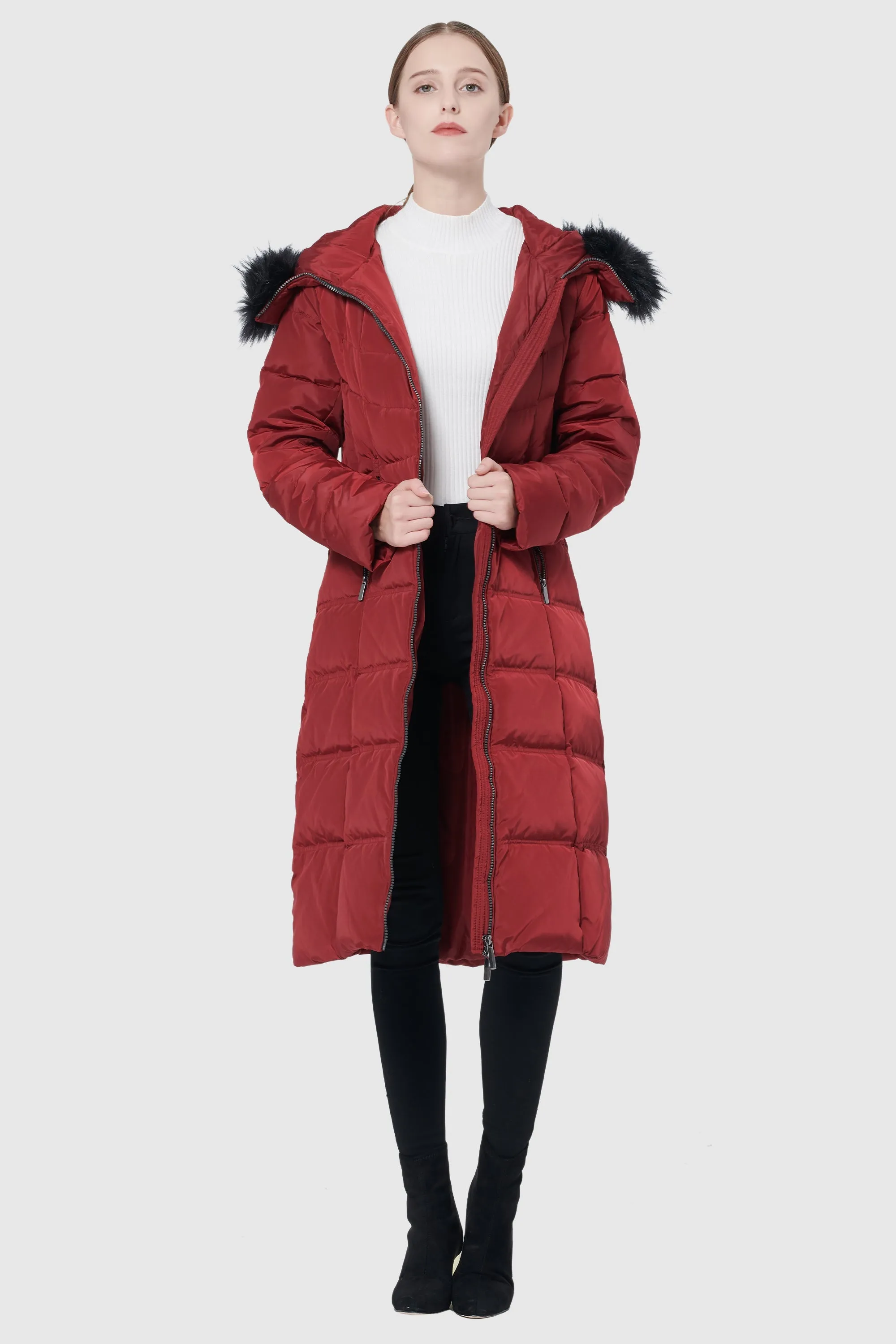 Maxi Thickened Hooded Down Jacket